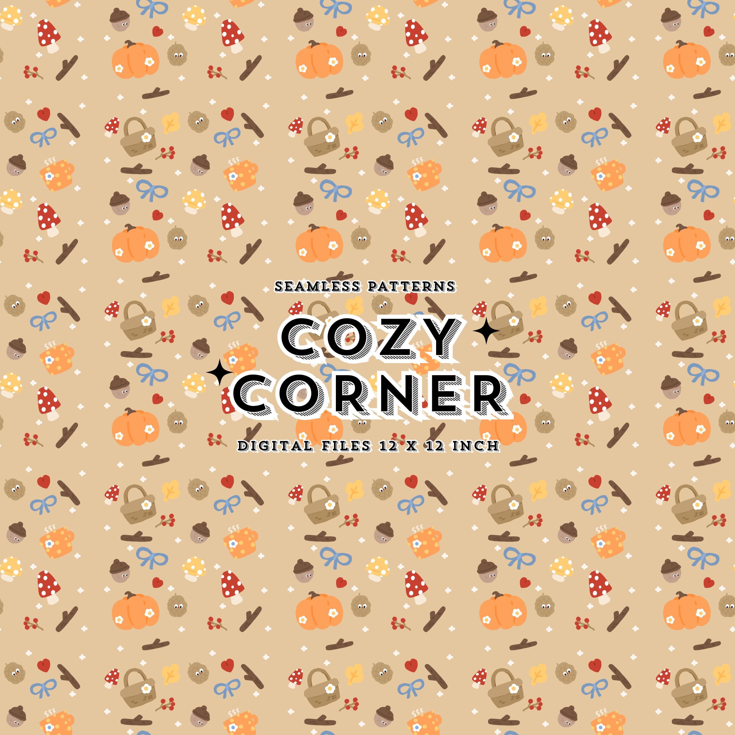 Cozy Autumn Harvest Seamless Pattern Bundle, Cute Fall Digital Paper ...
