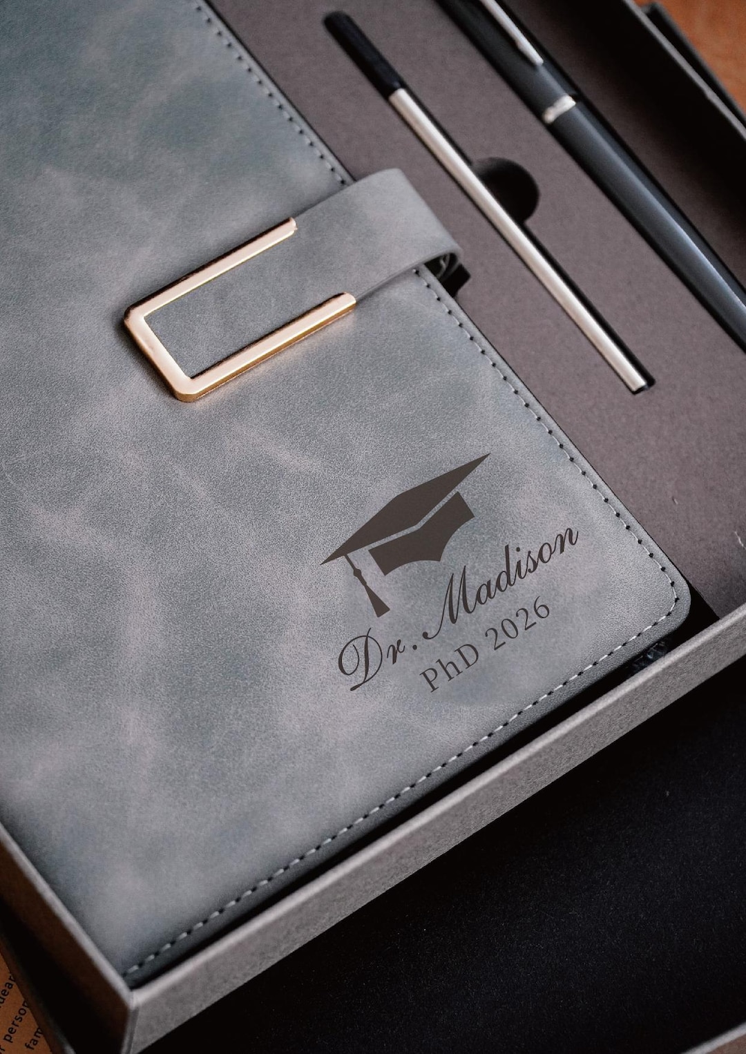 Personalized Phd Graduation Notebook and Pen Set | Custom Engraved Dr ...