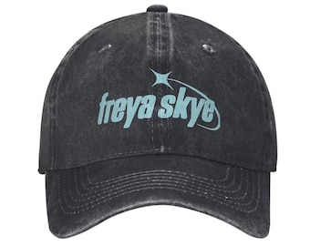 Freyas Skyes  Denim Cap - 100% Cotton Denim Baseball Cap Hat, Women Men Baseball Cap, Adjustable Cap