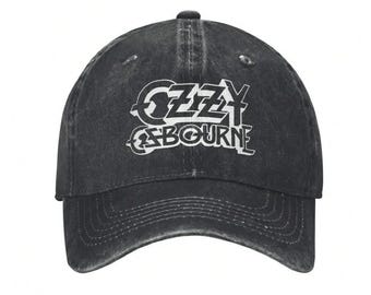 Oz Osborn Vintage Distressed  Denim Cap - 100% Cotton Denim Baseball Cap Hat, Women Men Baseball Cap, Adjustable Cap