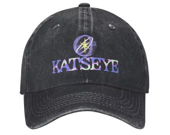 KATEYE Band  Denim Cap - 100% Cotton Denim Baseball Cap Hat, Women Men Baseball Cap, Adjustable Cap