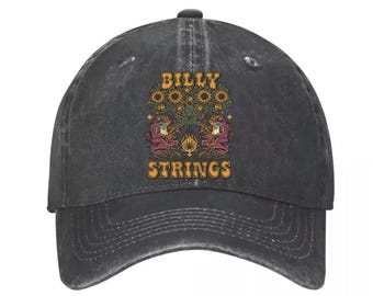 Billy Strings  Denim Cap - 100% Cotton Denim  Cap Hat, Women Men Baseball Cap, Adjustable Cap