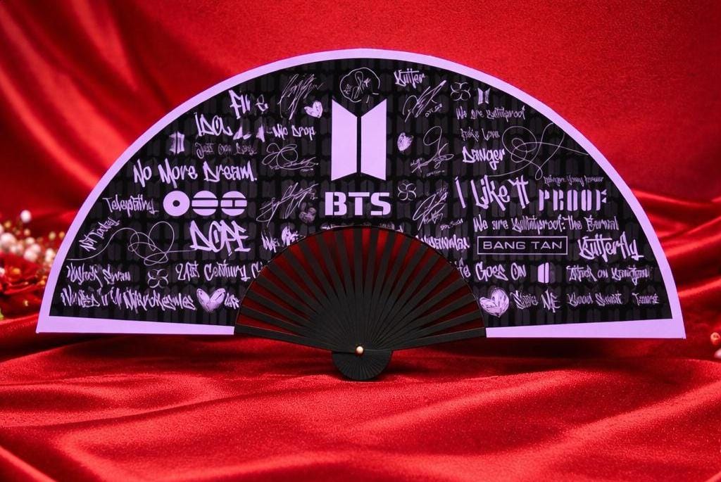Bts Foldable Hand Fan - Etsy