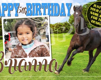 Horses, Happy Birthday Banner, Birthday Banner, Custom banners, Party Banners, Personalised Birthday Banners, banners and signs