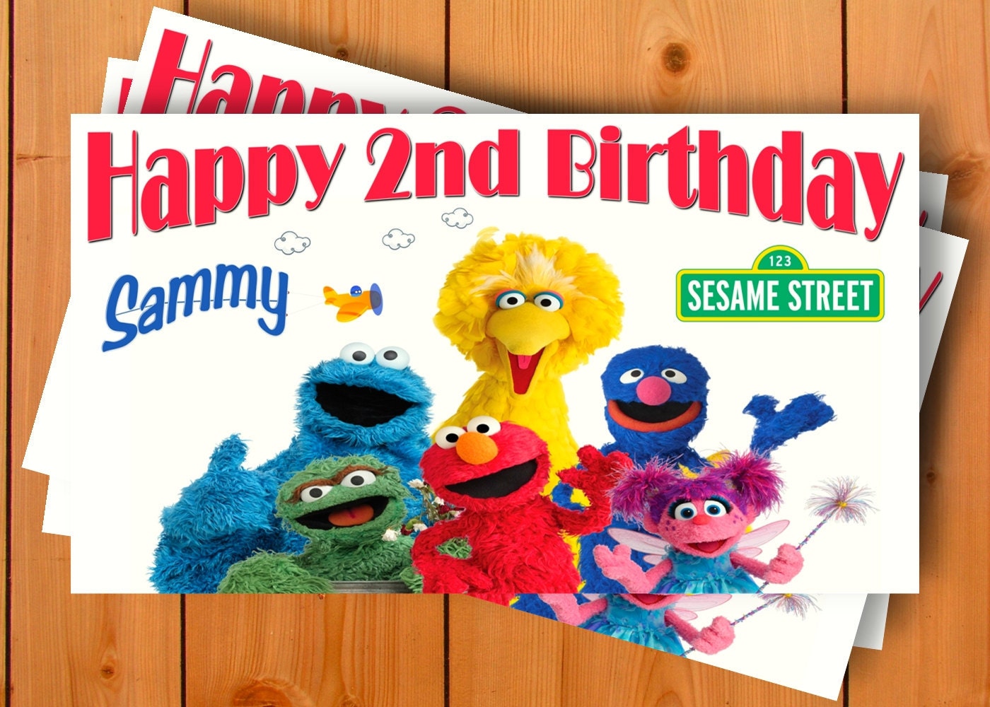 Sesame Street Elmo Happy Birthday Banner Birthday Banner | Etsy