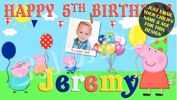 Happy Birthday Banner Birthday Banner Custom Banners Party Etsy
