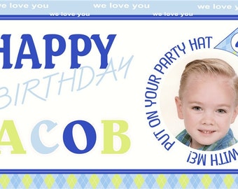 Party Hat, Argile, Happy Birthday Banner, Birthday Banner, Custom banners, Party Banners, Personalised Birthday Banners, banners and signs