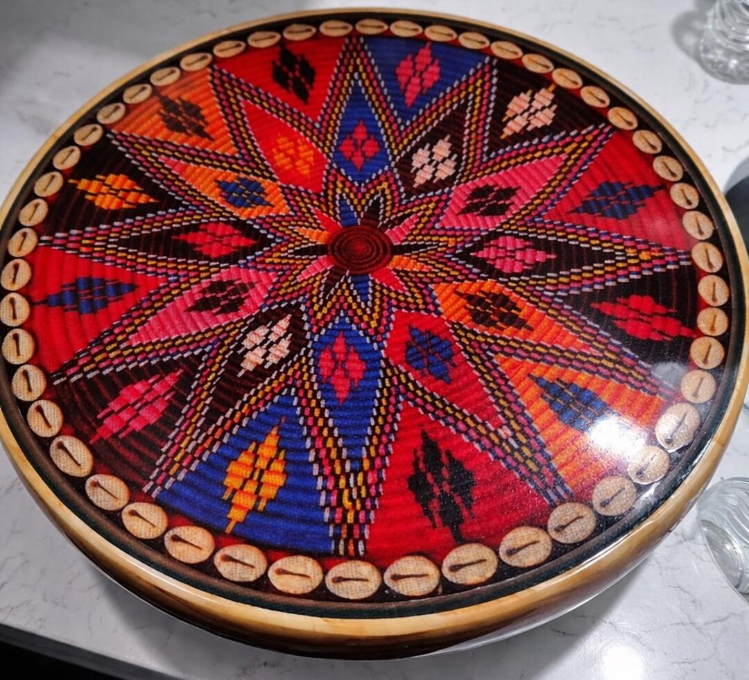 Decorative Rasin Handmade Coffee Tray | Cowrie Shell Decor, Rasin Tray - Etsy