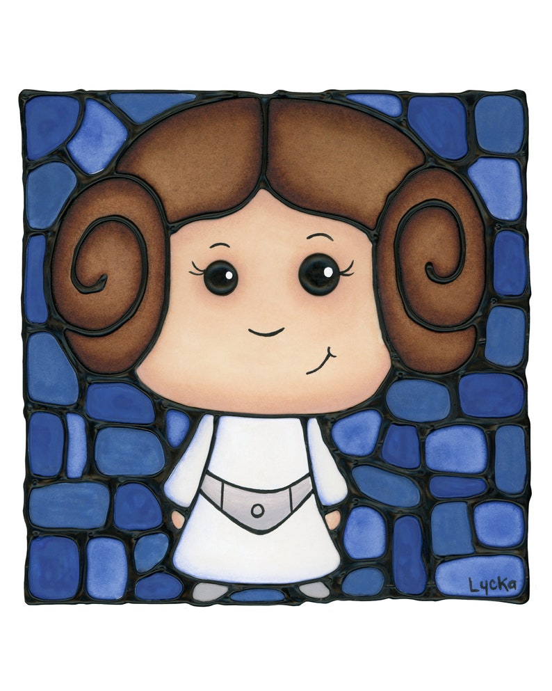 Princess Leia Print Star Wars Wall Art Baby Girl Nursery Etsy