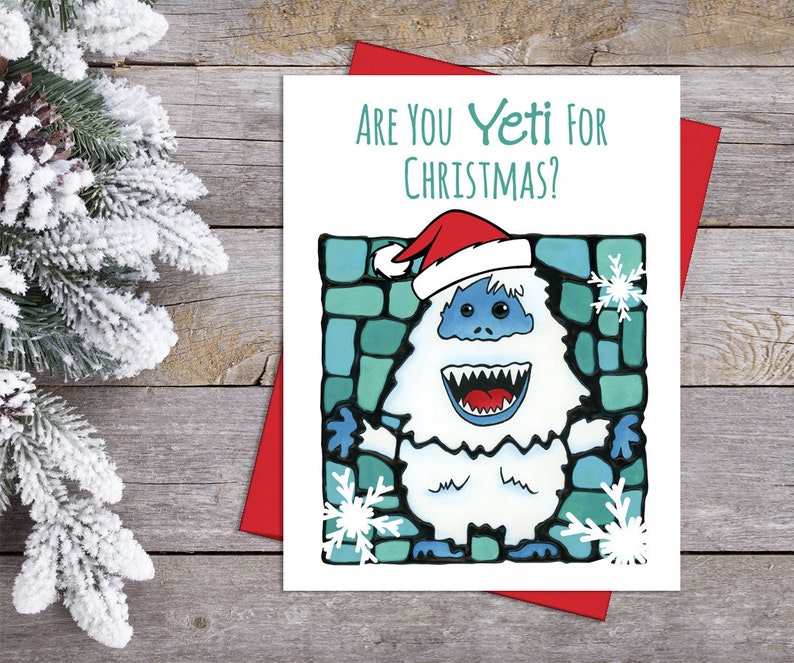 Yeti Christmas Card 