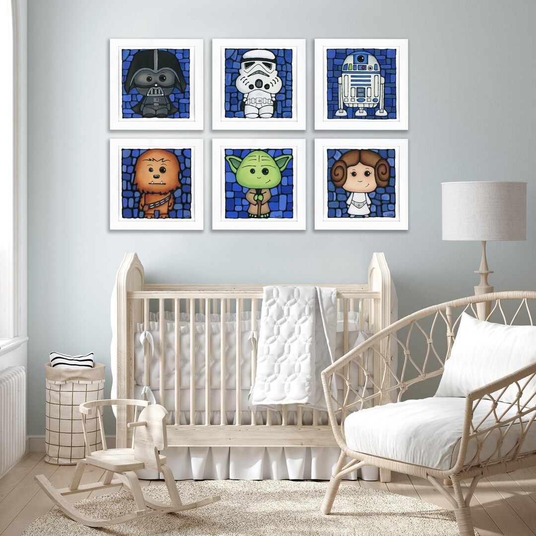 Star Wars Nursery Wall Art PRINT SET Kids Decor Nursery Art Etsy