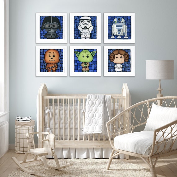 Star Wars Nursery Wall Art Print Set Kids Decor Nursery Art - Etsy