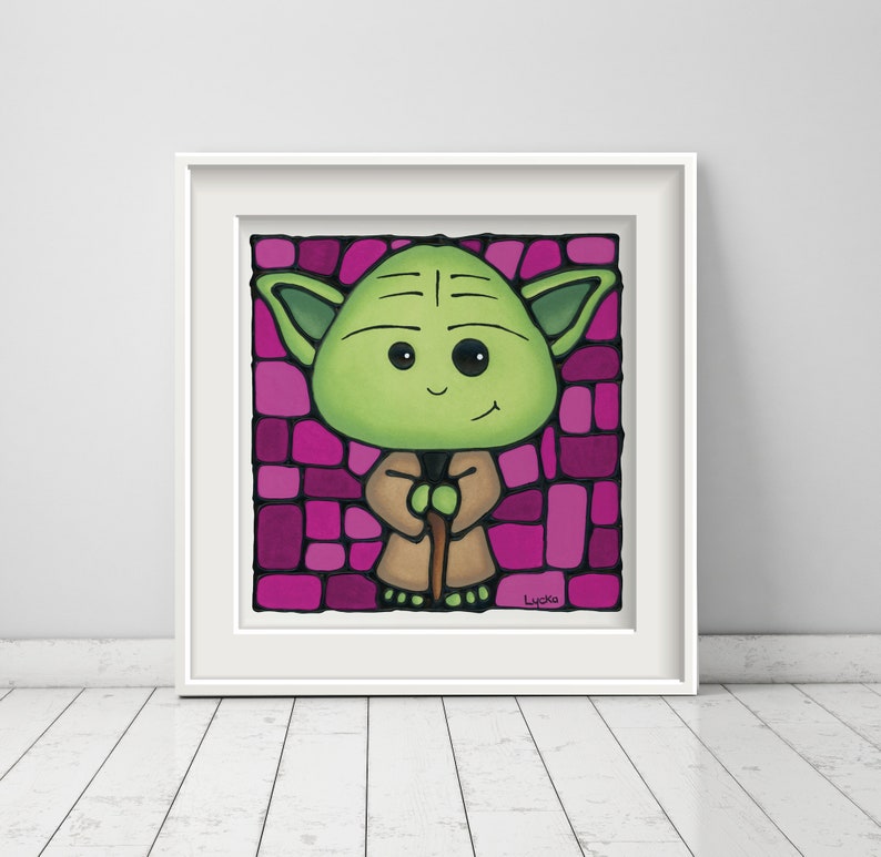Yoda Print Star Wars Wall Art Baby Boy Nursery Decor Boy | Etsy