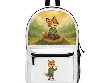 Jonathan the Fox Kids Backpack – Sunny Forest Edition | Lightweight School Bag | Cute Animal Rucksack for Kindergarten & Primary School