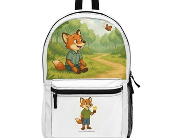 Kinder Rucksack Jonathan mit Schmetterling – Lightweight Kids Backpack mit Fox Illustration