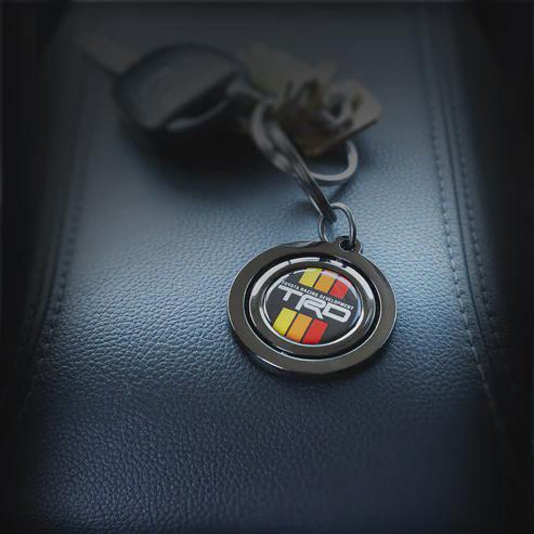Toyota TRD Stripes Spinner Keychain | Retro Enamel TRD Key Ring ...