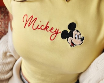 Camiseta de bebé personalizada con bordado de personajes de Disney, camiseta bordada de Mickey, Minnie, Donald y Daisy, conjunto para viaje a Disneyland y Disney World.
