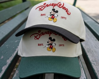 Embroidered Disney World Trucker Hat, Vintage Mickey Mouse Cap, Disney Vacation Hat, Retro Disney Dad Hat, Magical Kingdom Hat