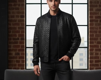 Intrecciato Lambskin Leather Blouson Jacket:Hand Woven Genuine Leather Unisex Luxury Designer Jacket for Men & Women