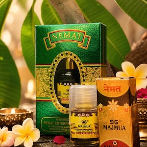Nemat 96 Attar Perfume Oil | Long Lasting Alcohol Free Fragrance | Majmua Musk Oud Sandal Attar | Traditional Indian Ittar