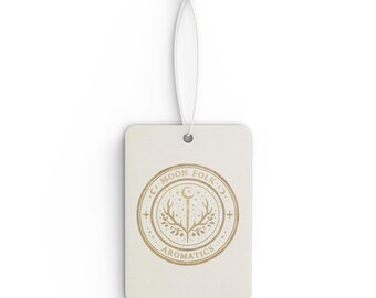 Moon Folk Aromatics emblem Billuftfräschare | Botanisk halvmåne-logotyp