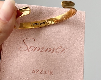 Uchwyt na gumkę do włosów | Spersonalizowana bransoletka pamiątkowa | Biżuteria z możliwością grawerowania | Prezenty dla par | Bransoletka z gumką do włosów