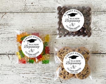 Pegatinas personalizadas para regalos de graduación, bolsas de galletas para graduados, pegatinas para regalos, graduados de 2026