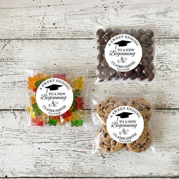 grad Favor personalisierte Aufkleber, Cookie Taschen für grad, Favor Aufkleber, 2026 Grads
