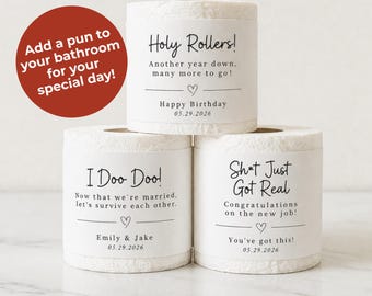 Papel higiénico personalizado para bodas, recuerdos personalizados para la ceremonia, decoración para eventos.