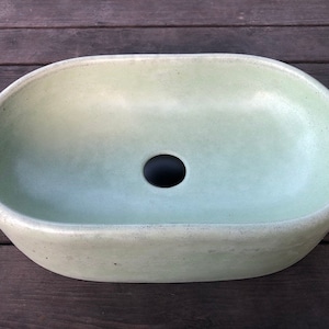 UB7 Mint Concrete Oval Sink, Washbasin