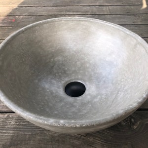UB6 Dark Grey Concrete Round Sink, Washbasin