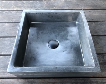 UB9 Graphite Concrete Square Sink, Washbasin