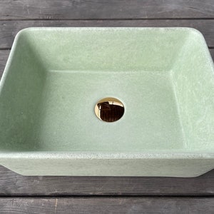 UB22 Mint Concrete Rectangular Sink, Washbasin
