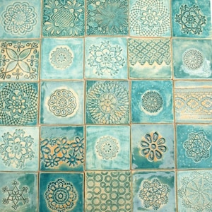 KK64 Turquoise mix tiles - 25pcs - 0,25m2 = 2,68 sq.ft