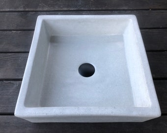 UB9 Lavabo en béton gris blanc