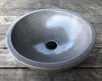 UB4 Dark Grey Concrete Round Sink, Washbasin