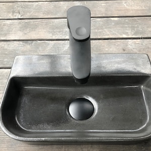 UB13 Graphite Concrete Rectangular Sink Washbasin
