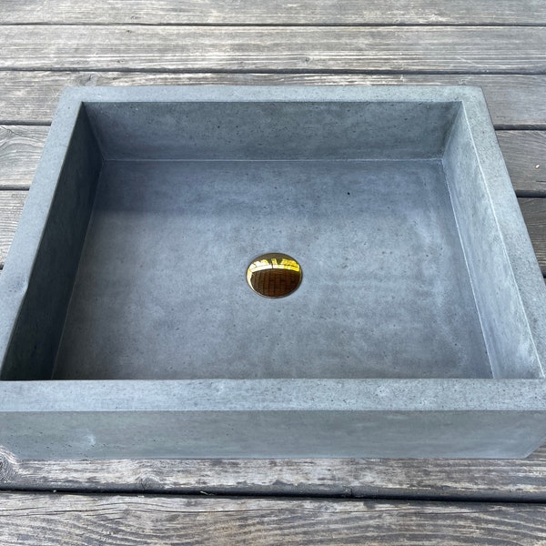 UB2 Lavabo Rectangulaire Graphite en Béton 