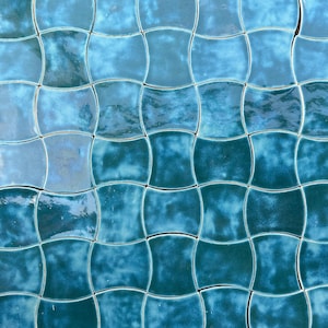 RL  Turquise Wave Ceramic Tiles - 1m2 = 10,76 sq.ft
