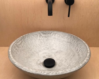 UB17 Gray Concrete Round Sink, Washbasin