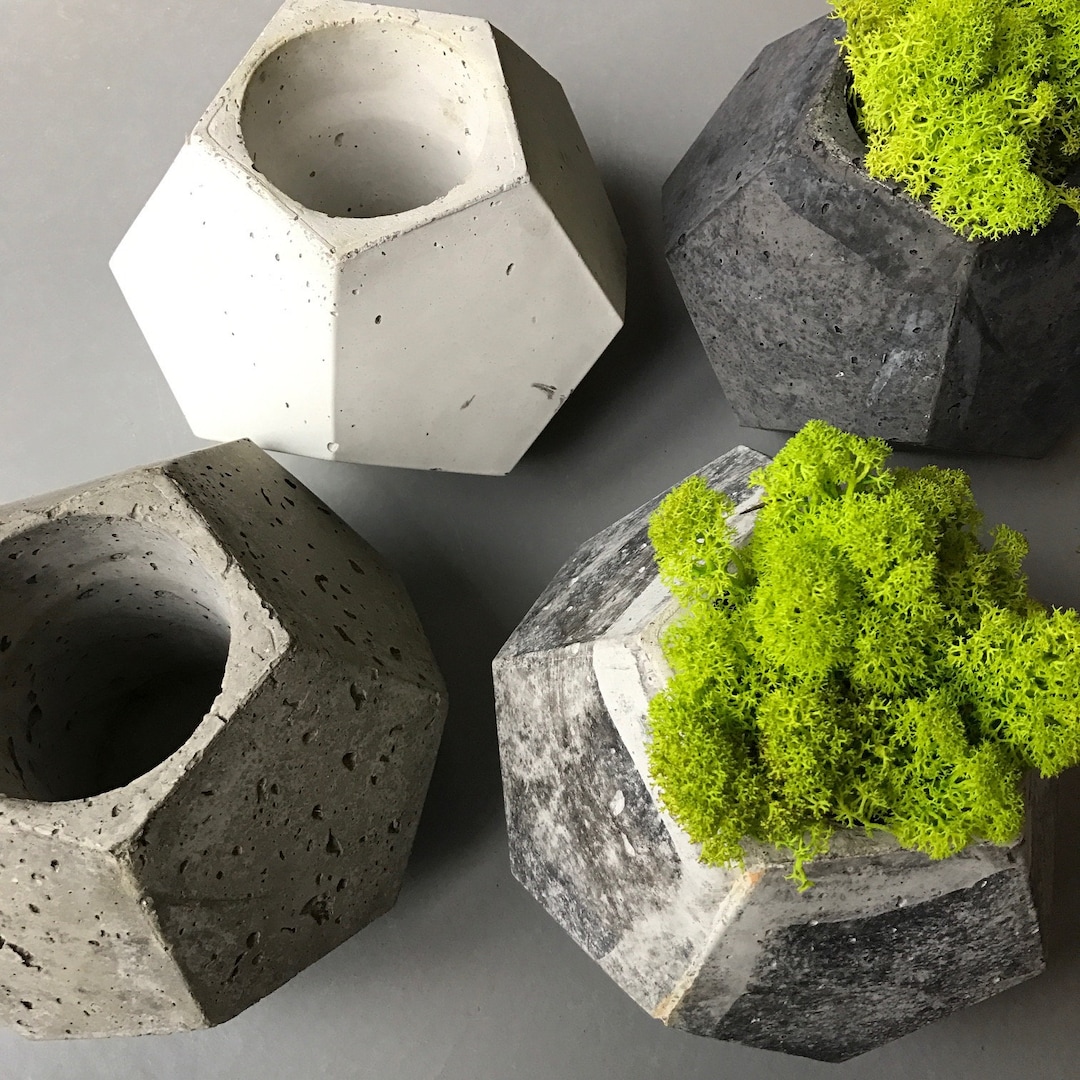 Pentagonal Pot Pot PENTAGON Geometric Casing Concrete - Etsy