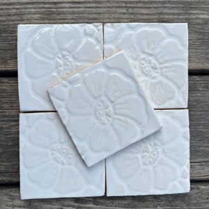 SAMPLE SET White tiles 15x15cm - 5pcs