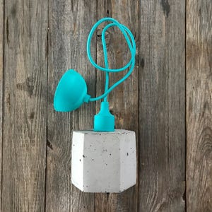 LB1 Gray Concrete Hexagon Lamp