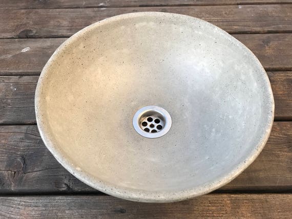 Gray Concrete Small Wash Basin Countertop Ub15 Etsy