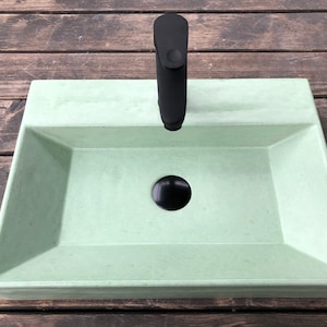 UB10 Mint Concrete Rectangular Sink, Washbasin