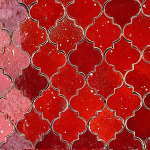 CAS Keramikfliesen inspiriert von marokkanischer Keramik, rotes Casablanca. 120 stücke – 1m2