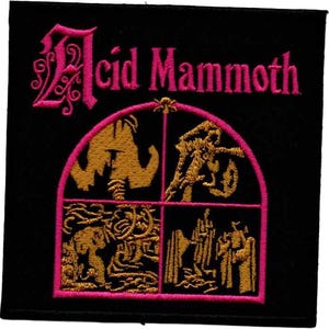 Acid Mammoth Embroidered Patch - Black