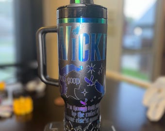 40 oz Stanley Black Wicked Inspired custom Tumbler