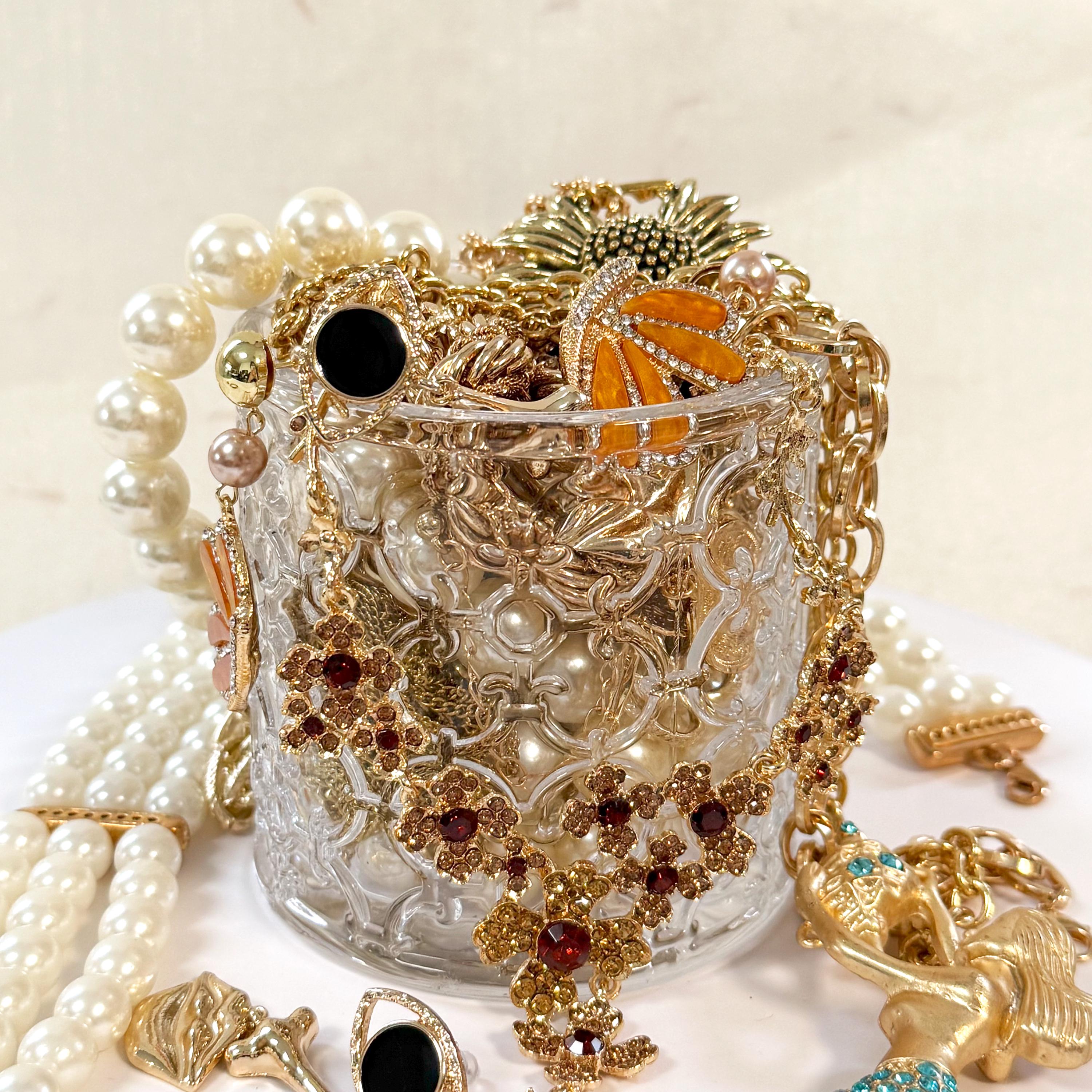 Gold mystery jewelry jar - Etsy 日本