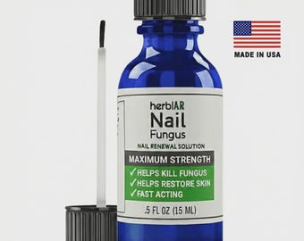 Nail Fungus Treatment Toenail and Finger Anti-Fungal for Discolored or Damaged Nails 15ml - Herbiar
